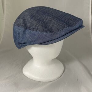Kangol Blue Chambray Newsboy Cap Large K0993SM Vintage Cotton Flat Ivy Hat